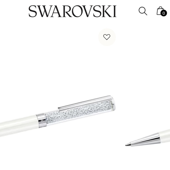 NEW AUTHENTIC GENUINE SWAROVSKI WHITE BALLPOINT PEN - Picture 1 of 5